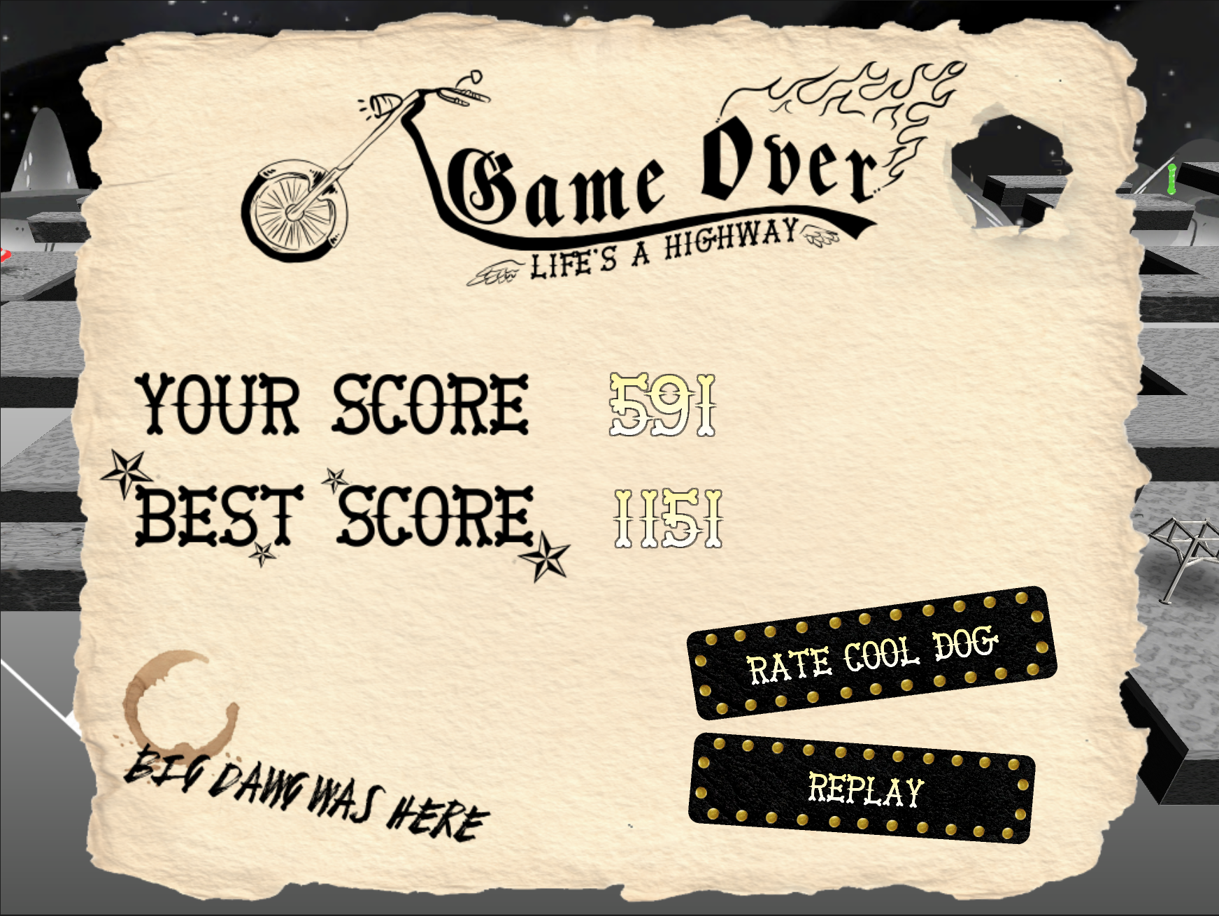 There is a high score board and achievements, integrated with their respective platforms.